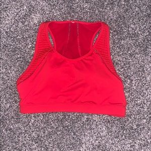 Fabletics Red Cutout Sports Bra